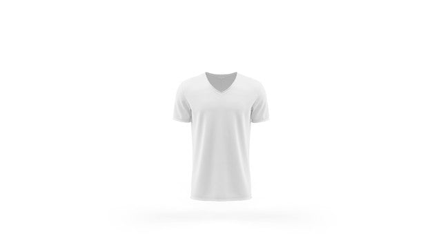 Free White T-Shirt Mockup Template Isolated, Front View Psd