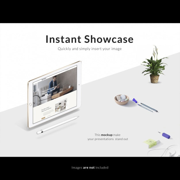 Free White Tablet Mock Up Psd