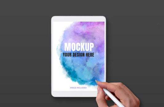 Free White Tablet Mockup Psd