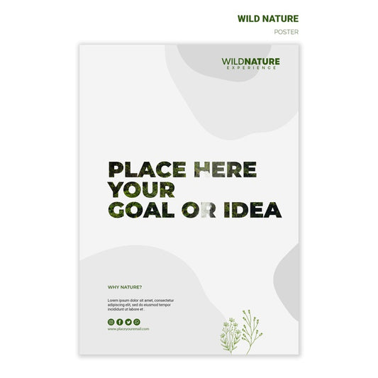 Free Why Wild Nature Poster Template Psd