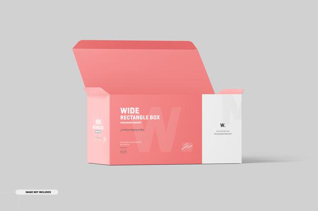 Free Wide Rectangle Box Mockup Psd