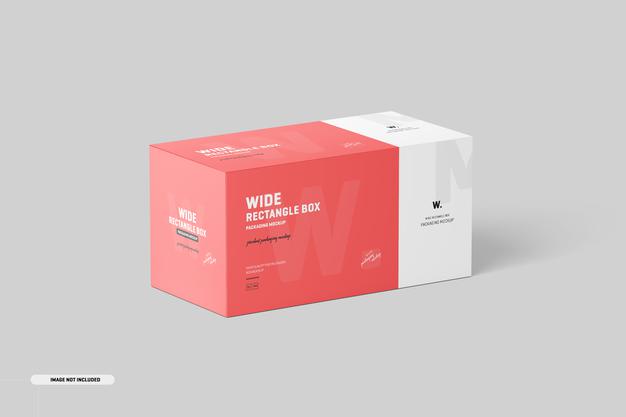 Free Wide Rectangle Box Mockup Psd