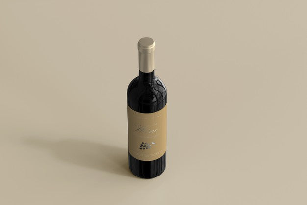 Free Wine Bottle Mockup Psd