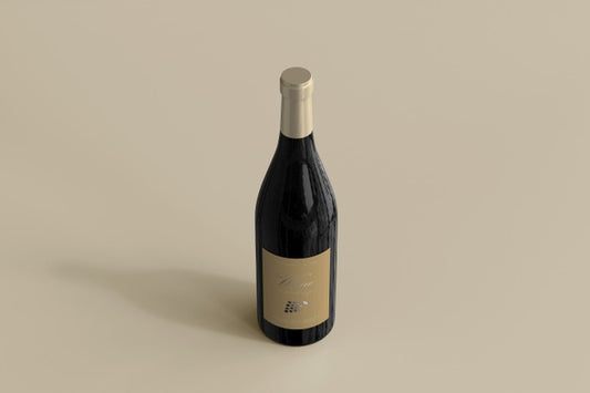 Free Wine Bottle Mockup Psd