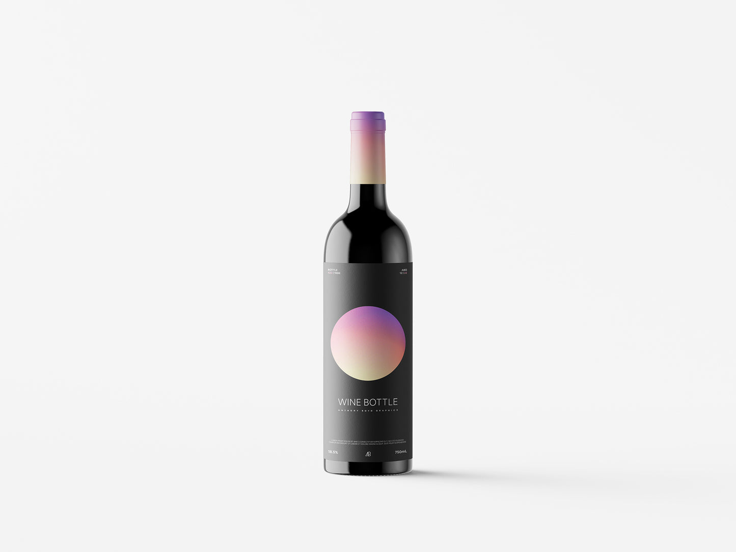 Free Wine Bottle Mockup