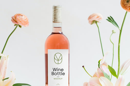 Free Wine Bottle Psd Mockup