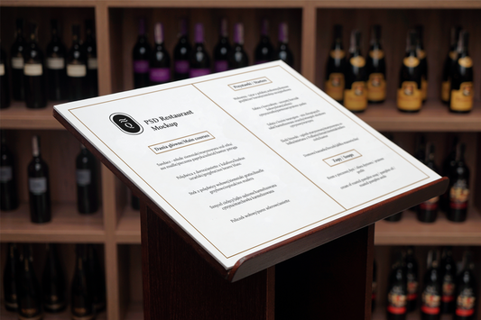 Free Wine Menu Psd Mockup