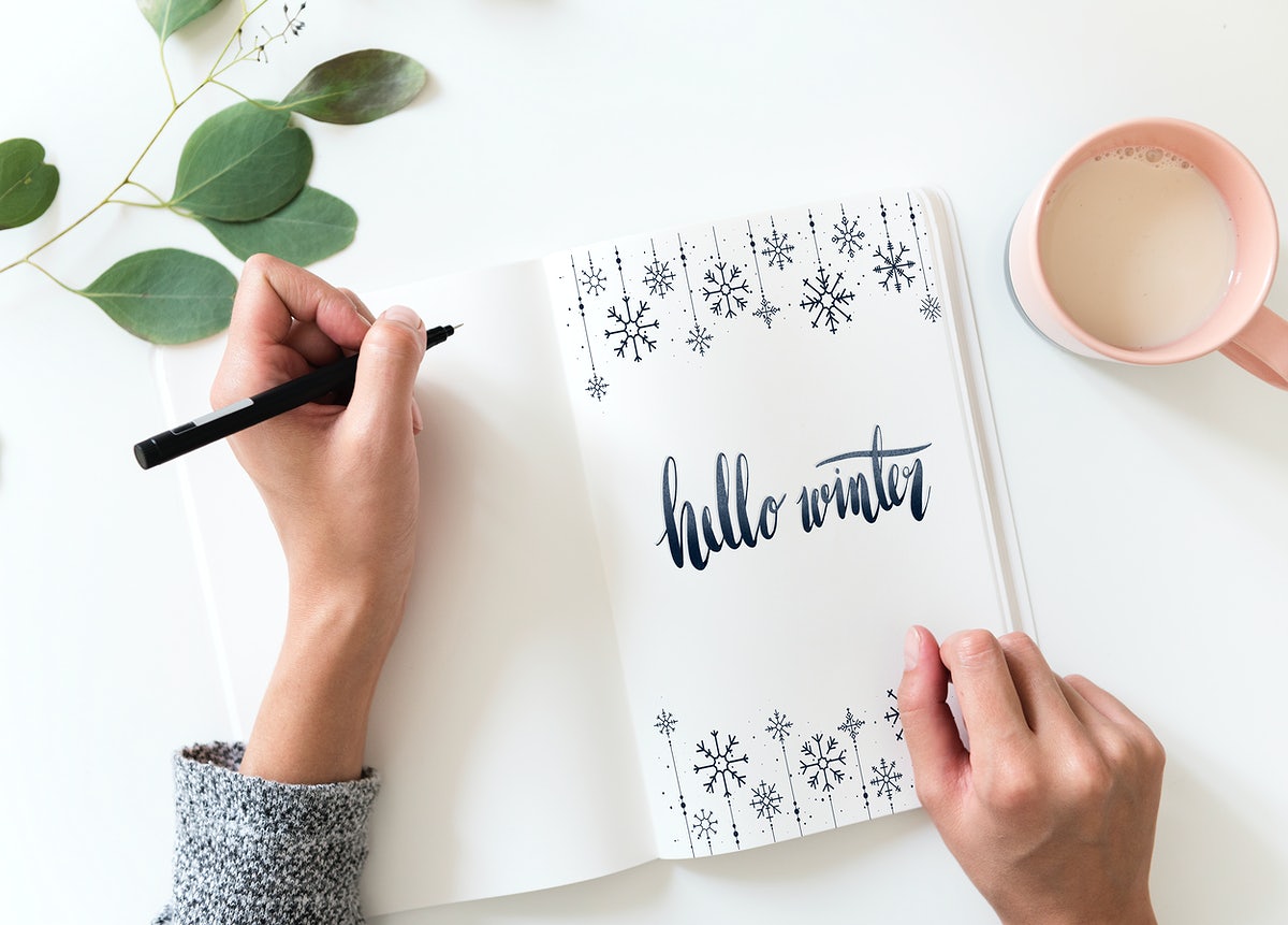 Free Winter Season Typography Design Mockup