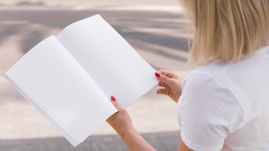 Free Woman On Street Reading Book Psd