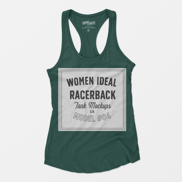 Free Women Ideal Racerback Tank Mockup 04 Psd