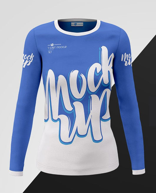 Free Women’S Long Sleeve T-Shirts Mockups