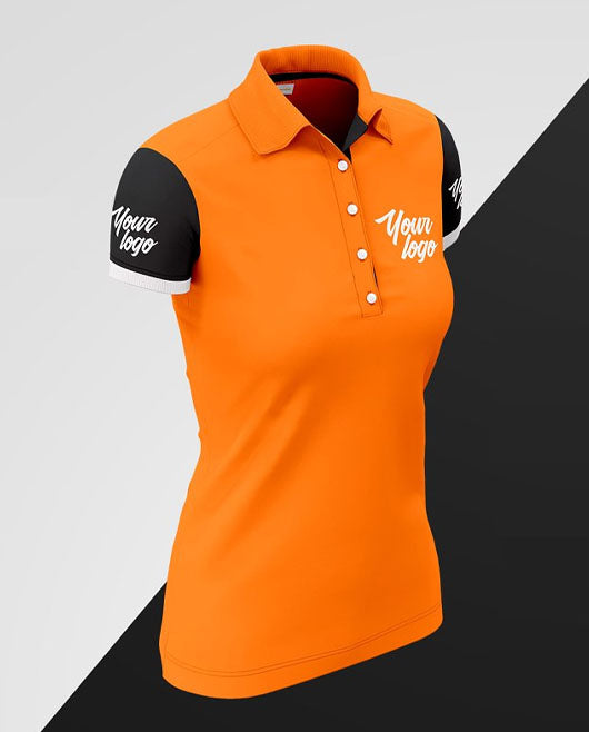 Free Womens Polo T-Shirts Mockup Set