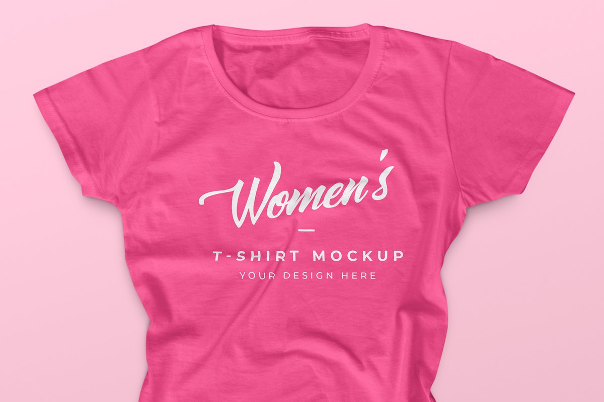 Free Women'S T-Shirt Mockup