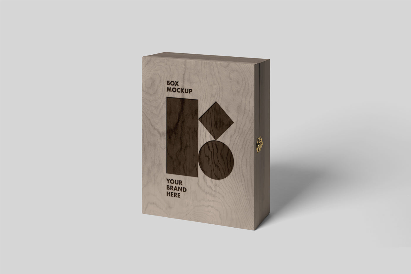 Free Wood Box Mockup