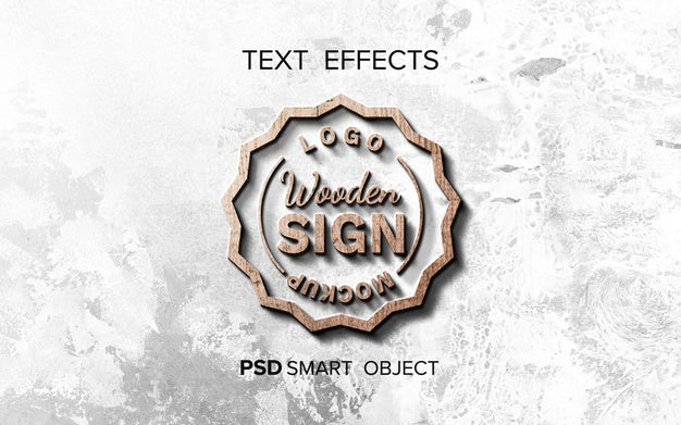 Free Wood Text Effect Mock-Up Psd