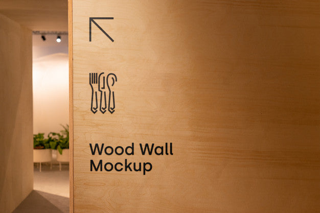 Free Wood Wall Mockup Psd