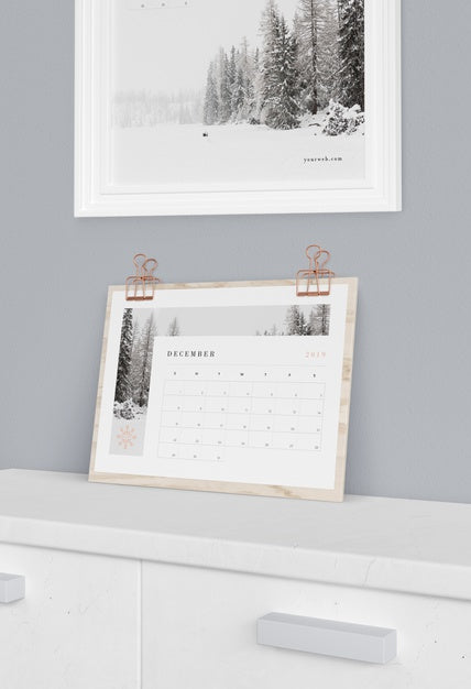 Free Wooden Board Support For Calendar Psd
