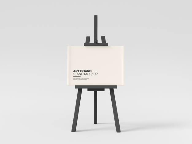 Free Wooden Easels Art Canvas Mockup Psd