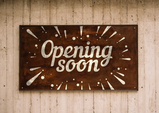 Free Wooden Opening Soon Board Psd