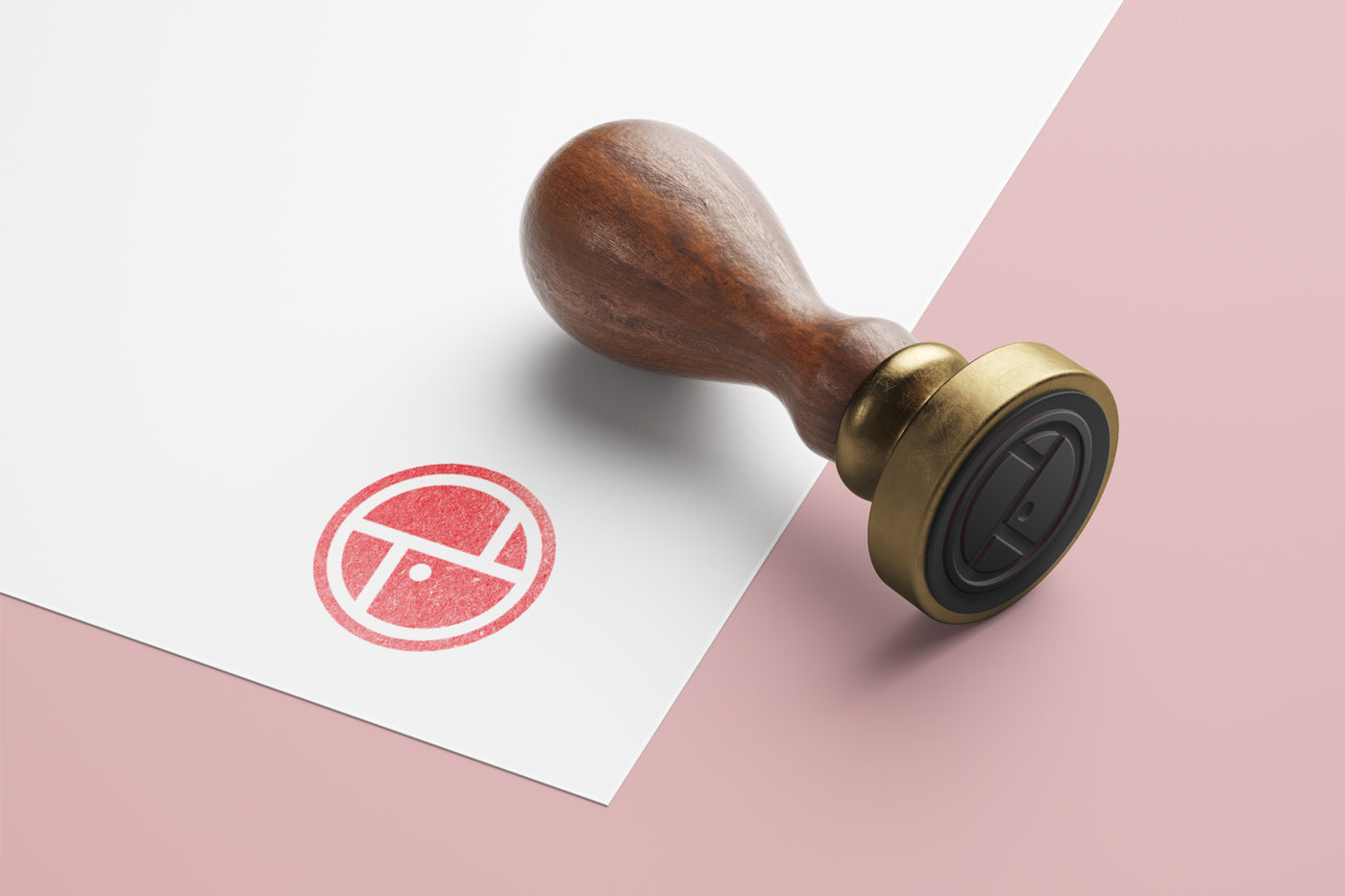 Free Wooden Stamp Mockup