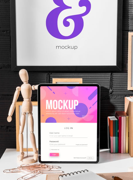 Free Workplace Mockup With Devices Psd