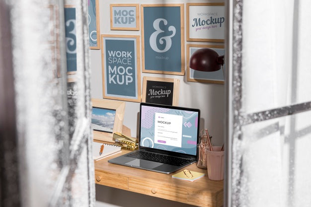 Free Workplace Mockup With Devices Psd