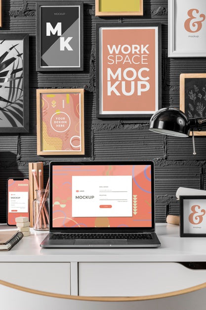 Free Workspace Mockup With Devices Psd