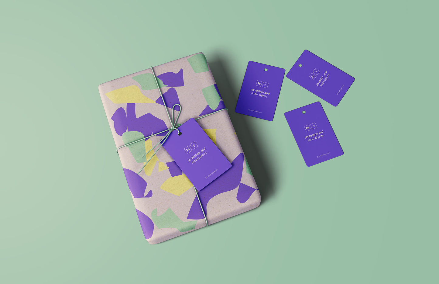 Free Wrapped Gift Mockup