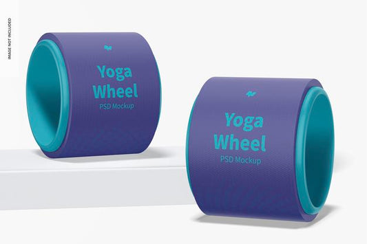 Free Yoga Wheels Mockup Psd