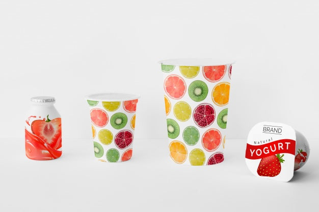 Free Yogurt Cup Mockup Psd