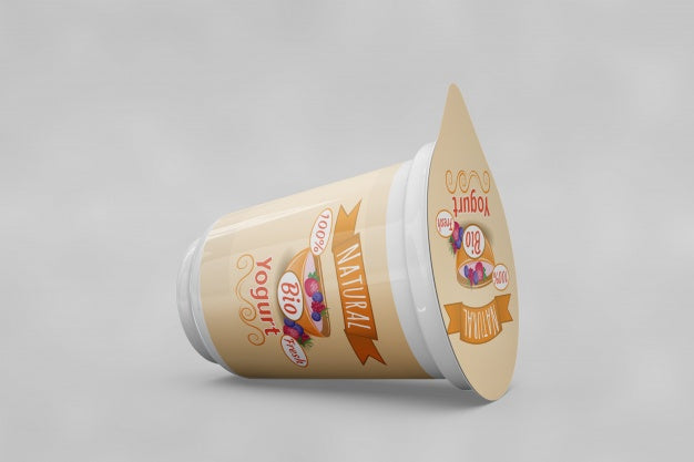 Free Yogurt Packaging Mockup Psd