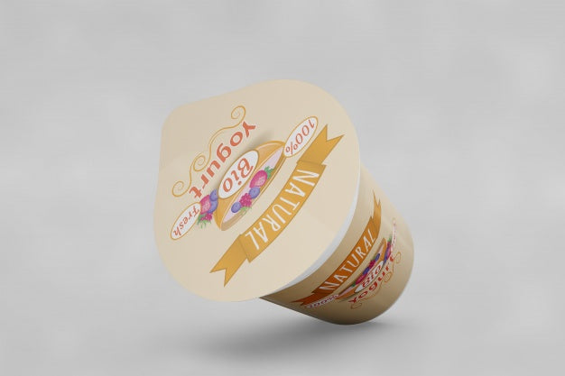 Free Yogurt Packaging Mockup Psd