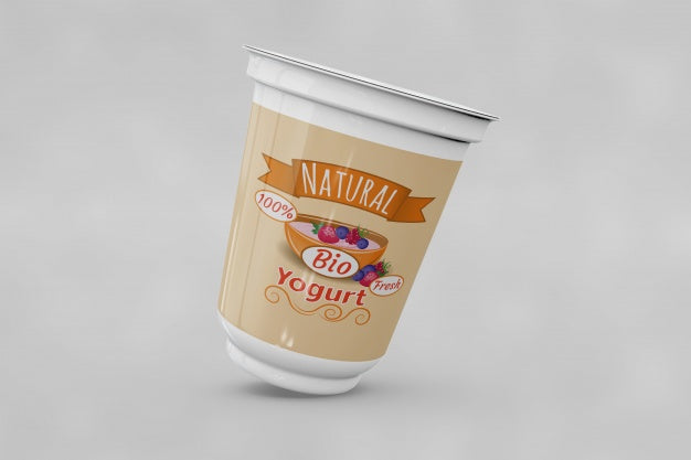 Free Yogurt Packaging Mockup Psd