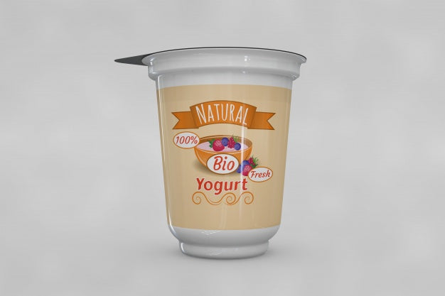 Free Yogurt Packaging Mockup Psd