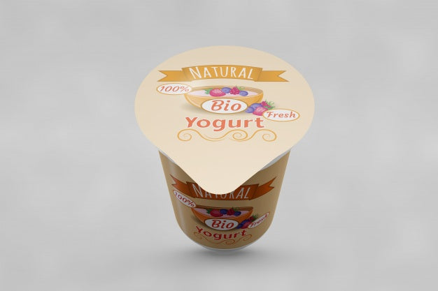 Free Yogurt Packaging Mockup Psd